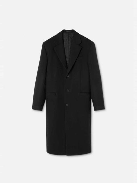 VERSACE Single-Breasted Wool Coat