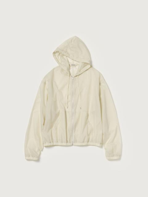AURALEE SHEER NYLON RIPSTOP HOODED BLOUSON