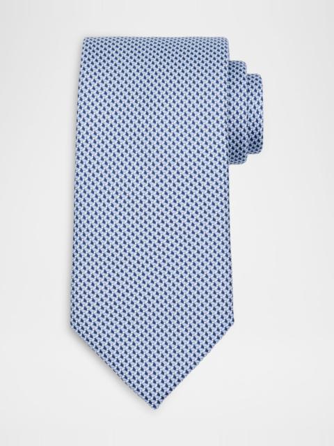 Brioni Men & apos;s Micro Print Silk Jacquard Tie