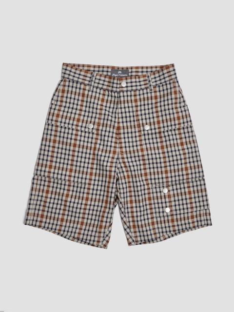 Nigel Cabourn 4 Tool Short in Stone Check