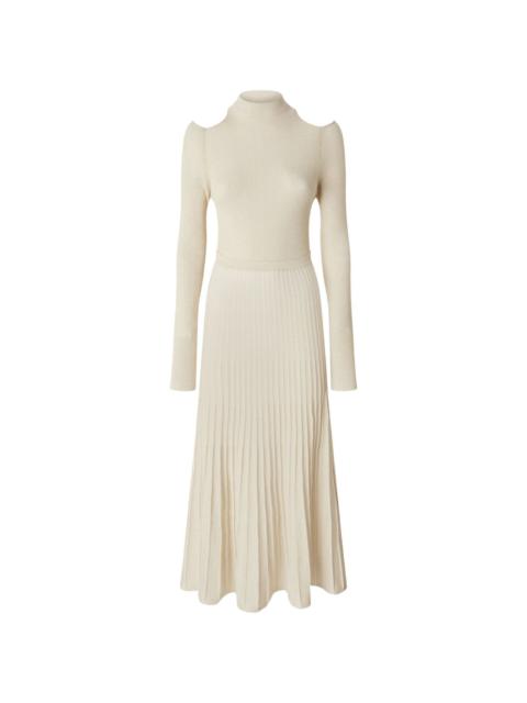 knitted pleated dress