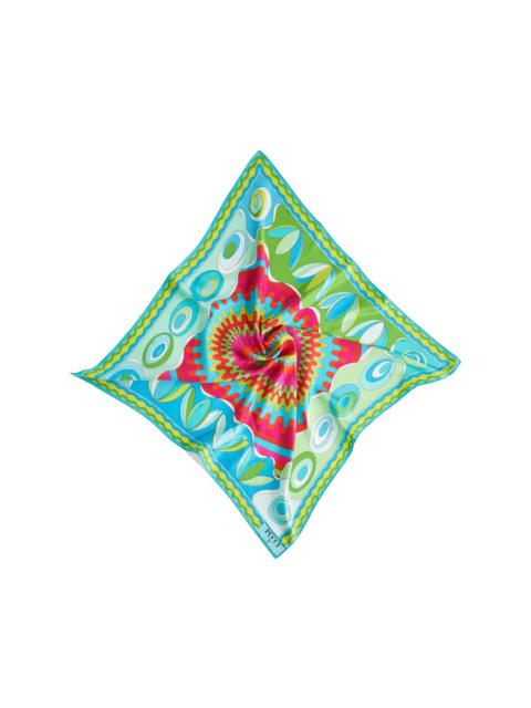 Bersaglio-print silk scarf