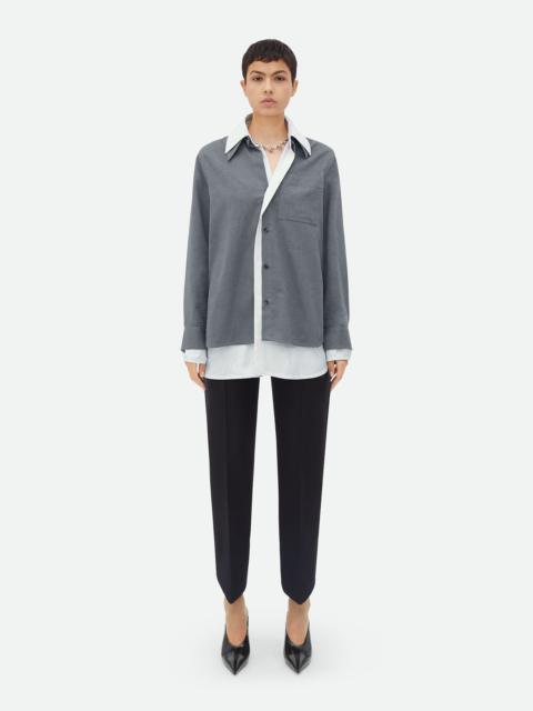 Bottega Veneta Relaxed Fit Double Layer Cotton Shirt