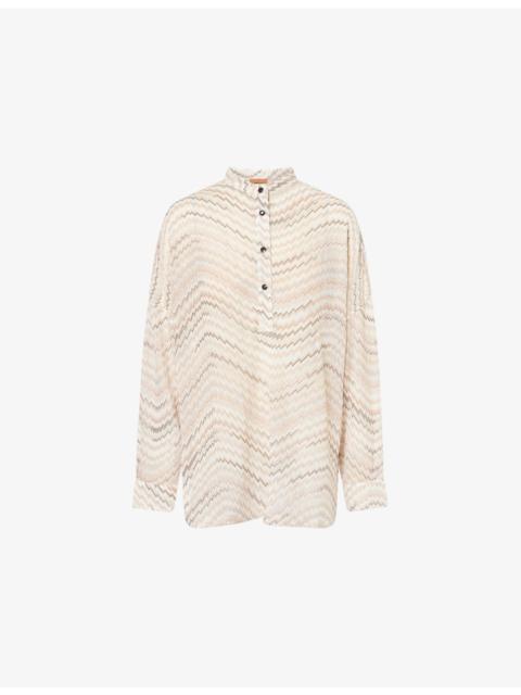 Missoni Chevron Relaxed-Fit Knitted Blouse