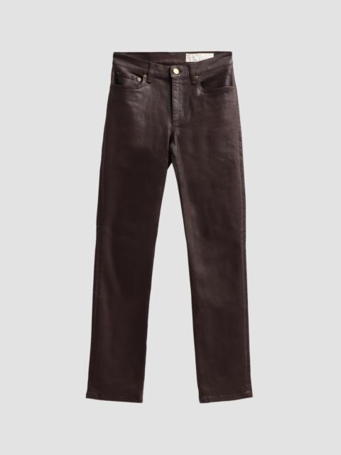 rag & bone Women's Flexi Wren Mid-Rise Full Slim Jeans - Coated Brown
