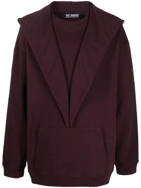 Raf Simons deconstructed cotton hoodie