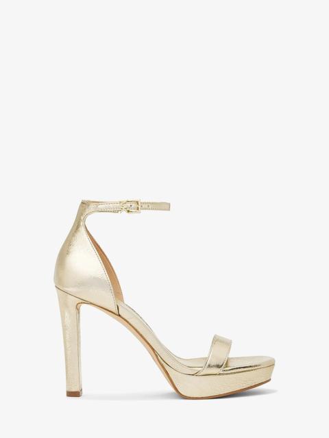 MICHAEL KORS Margot Metallic Platform Sandal