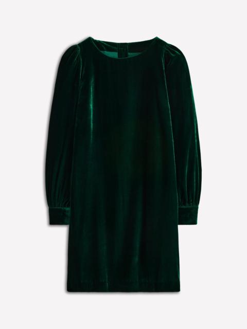 BODEN Estella Velvet Shift Dress-Emerald Night