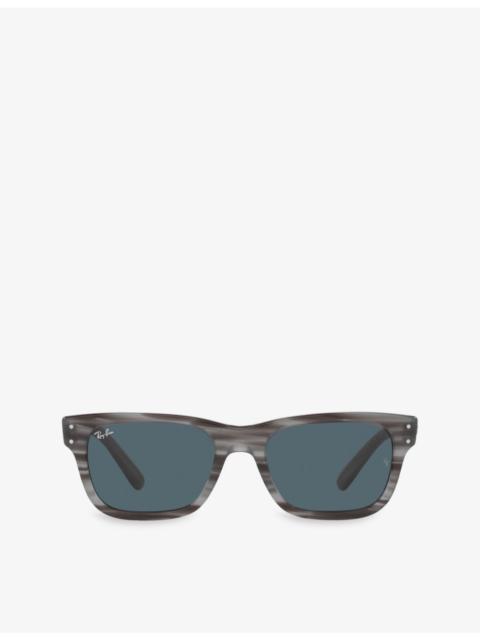Ray-Ban RB2283 Mr Burbank rectangular-frame acetate sunglasses