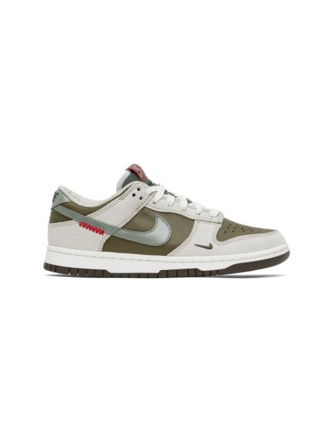 Nike Khaki & Gray Dunk Low Retro 'Year of the Snake' Sneakers