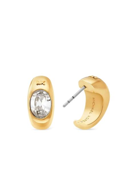 MICHAEL KORS zirconia-embellished huggie-hoop earrings