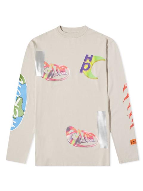 Heron Preston Heron Preston Long Sleeve Global Collage Oversized Tee