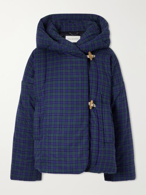 Dries Van Noten Hooded Checked Padded Cotton-flannel Jacket