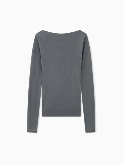 GIORGIO ARMANI SWEATER SWEATERS SEAMLESS CASHMERE ROUND NECK LONG SLEEVE