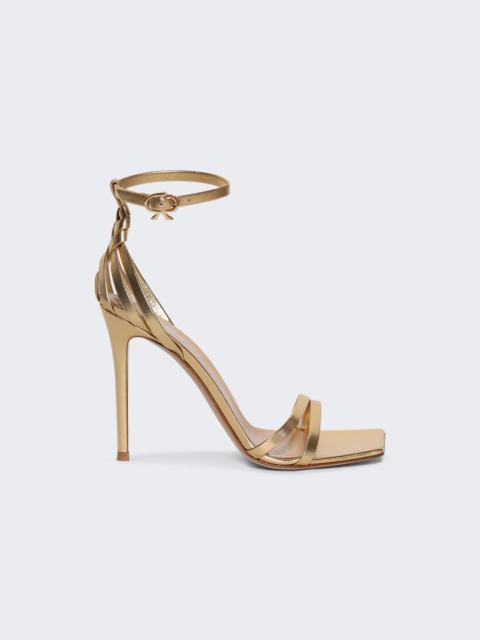 Gianvito Rossi Metallic Leather High Heel Sandals Gold