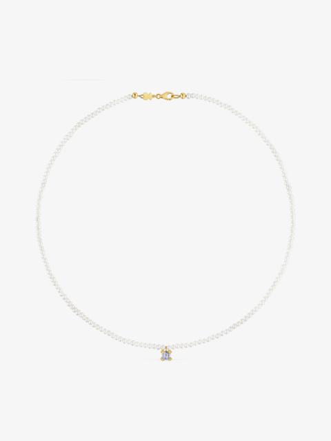 TOUS Cultured pearl, 18K solid gold and tanzanite Choker Color Pills