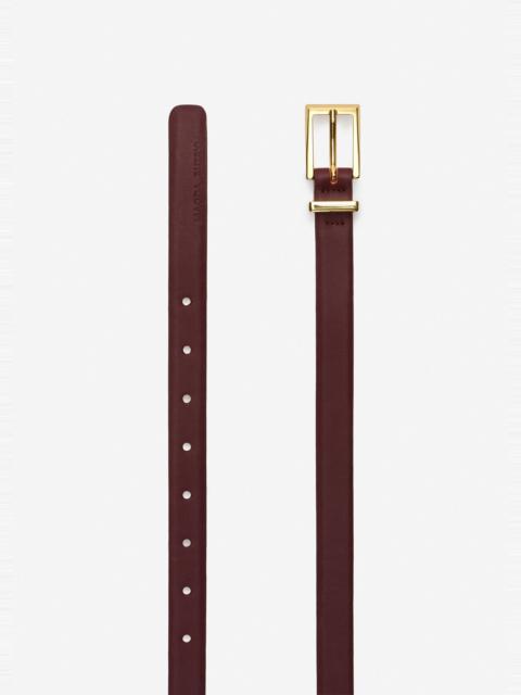 MAGDA BUTRYM Leather belt with rectangular buckle in bordeaux
