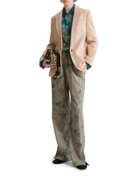 forte_forte FLORAL PRINT PALAZZO TROUSERS