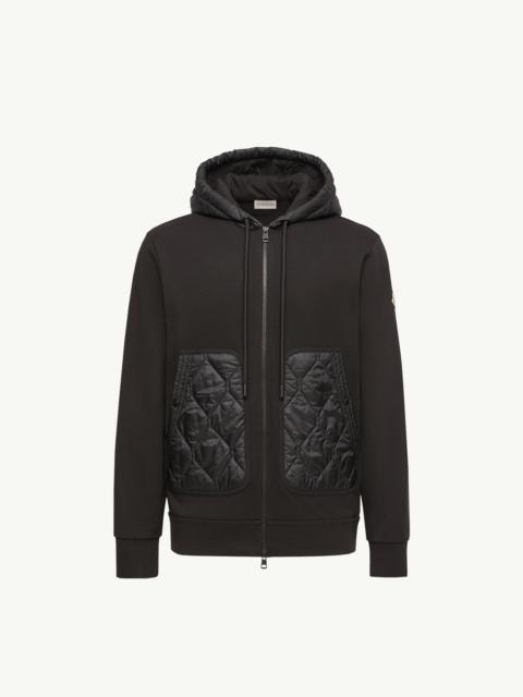 Moncler Diamond Quilted Cotton Blend Zip-Up Hoodie