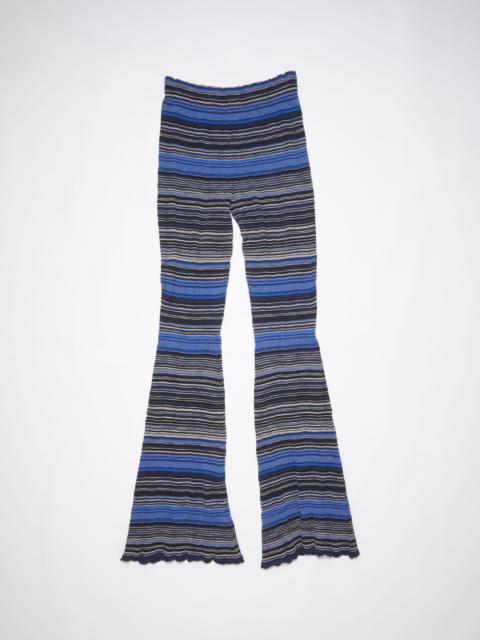 Acne Studios Ribbed flared trousers - Dark blue/multi