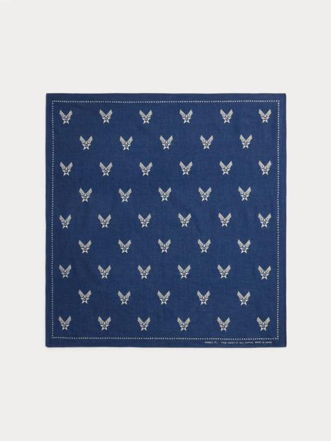 RRL by Ralph Lauren Winged-Logo Indigo Bandanna