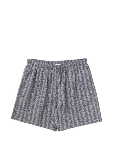 LACOSTE geometric-print swim shorts