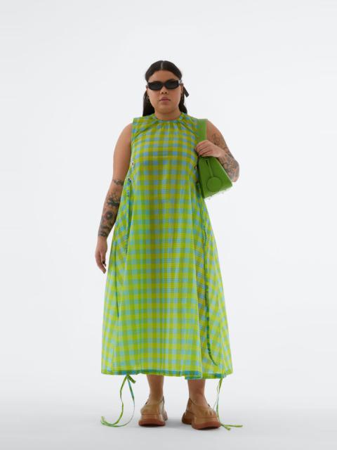 SUNNEI GREEN CHECK ELASTIC DRESS