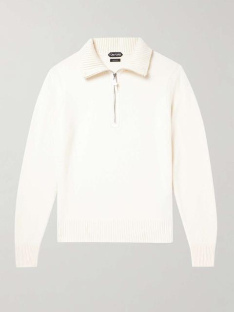 Wool-Blend Half-Zip Sweater