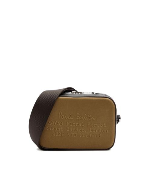 Paul Smith Floral Street embossed flight bag