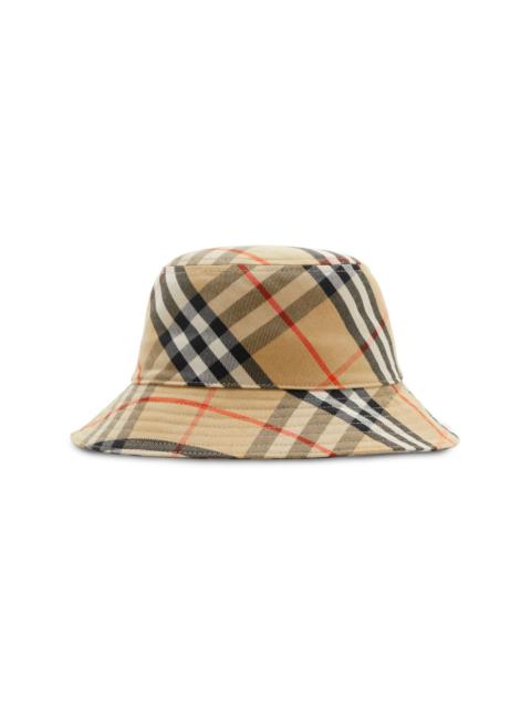 Vintage Check-pattern bucket hat