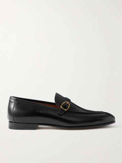 TOM FORD Martin Burnished-Leather Loafers