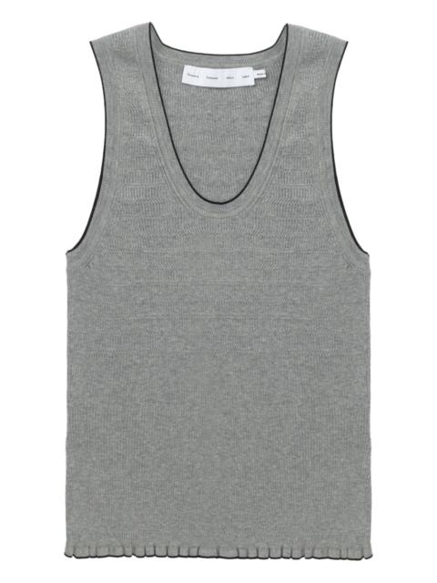 Proenza Schouler ribbed-knit ruffled tank top