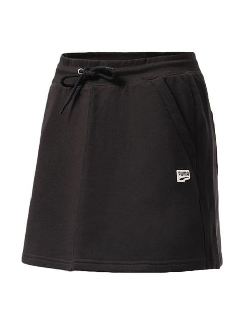 PUMA (WMNS) PUMA Classics T7 Skirt Athleisure Casual Sports Drawstring Black 533053-01