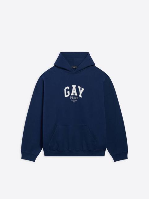 Pride Boxy Hoodie in Blue