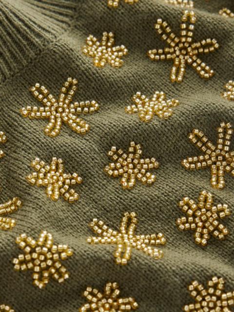 BODEN Elizabeth Embellished Sweater-Leaf Green