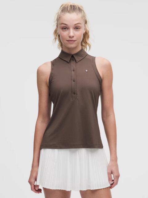 lululemon Quick-Dry Sleeveless Polo Shirt Straight Hem *Logo