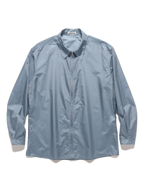 Light Nylon Zip Shirt Blue Gray