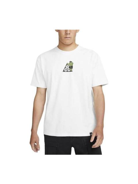 Nike Nike ACG Iceland Map Short Sleeve T-shirt Asia Sizing 'Summit White' DJ5735-121