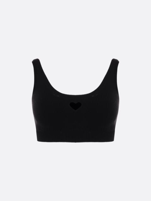 STRETCH KNIT BRA WITH CUT-OUT