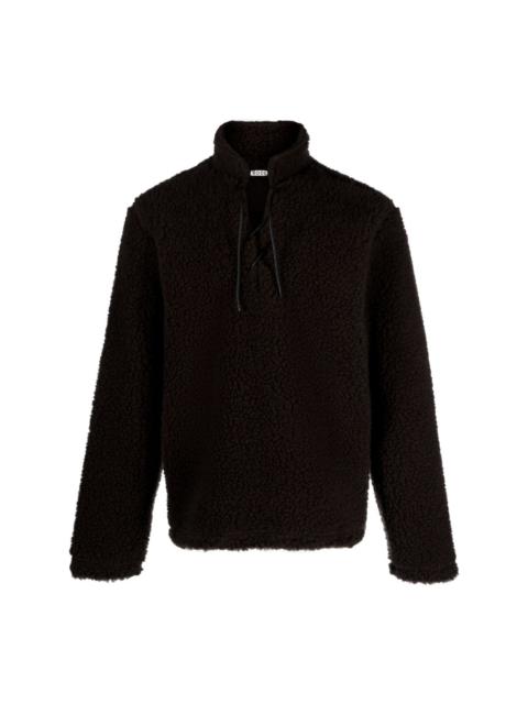 BODE fleece lace-up pullover