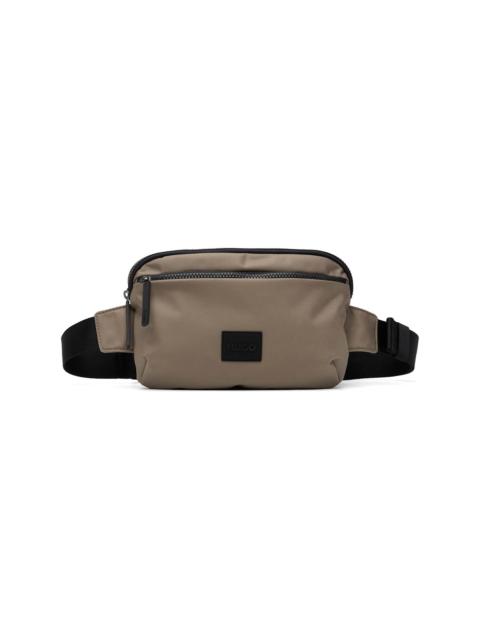 HUGO Beige Canvas Belt Bag