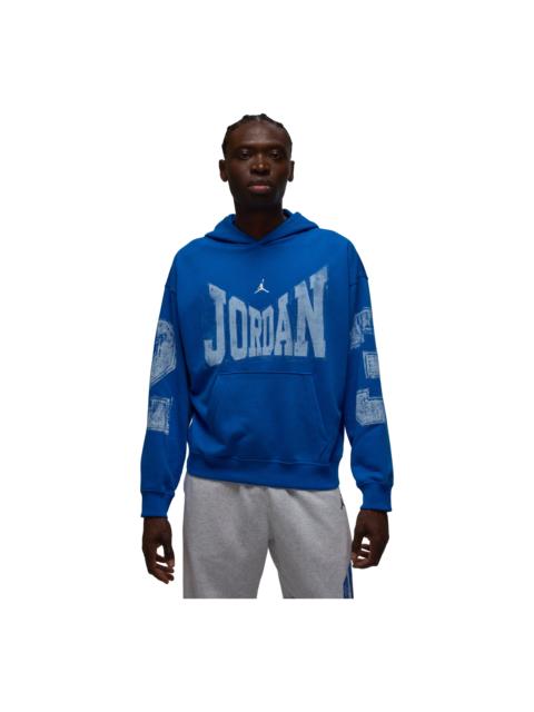 Jordan Air Jordan Brooklyn Collegiate Pullover Oversized Hoodie 'Sport Blue Sail' HV0093-459