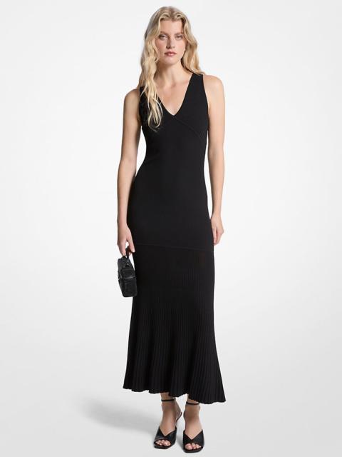 MICHAEL KORS Ribbed Stretch Knit Tank Dress