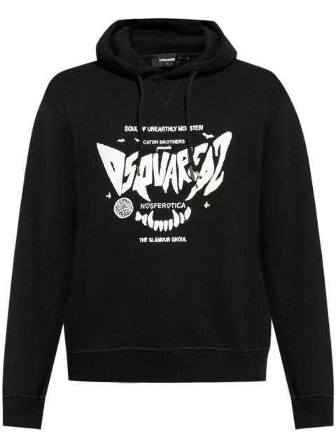 DSQUARED2 logo-print cotton hoodie