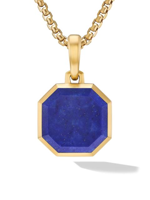 DAVID YURMAN Men's Faceted Stone Amulet in 18K Yellow Gold - Lapis Lazuli