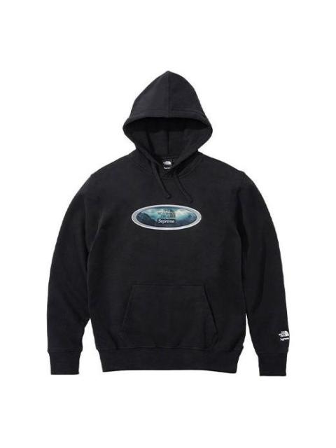 Supreme Week 9 x The North Face Lenticular Mountains Hooded Sweatshirt 'Black White' SUP-FW21-265