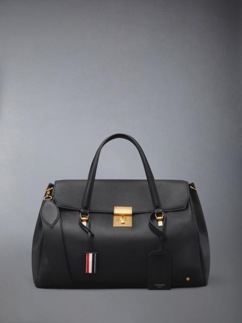Thom Browne BOLTON WEEKENDER BAG IN SOFT PEBBLE GRAIN LEATHER