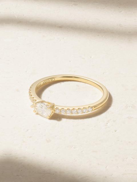 ANITA KO Sideways Pear 18-karat Gold Diamond Ring