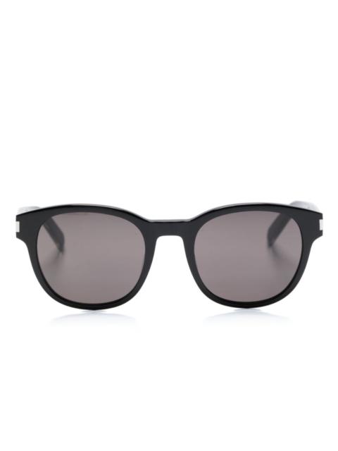 Black Logo Square-Frame Sunglasses