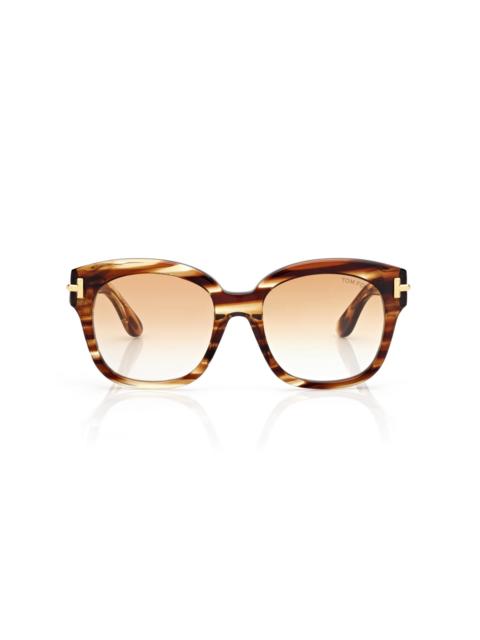 TOM FORD ICON OVERSIZED SQUARE SUNGLASSES